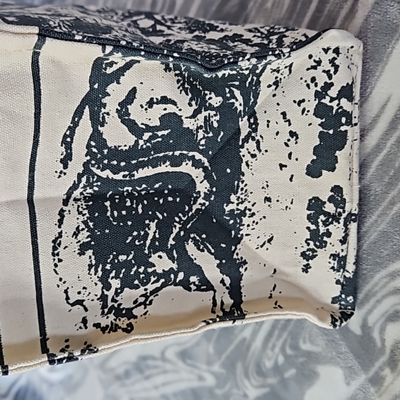 CHRISTIAN DIOR Canvas Tote DIORIVIERA Navy on Cream Canvas - Picture 8 of 13